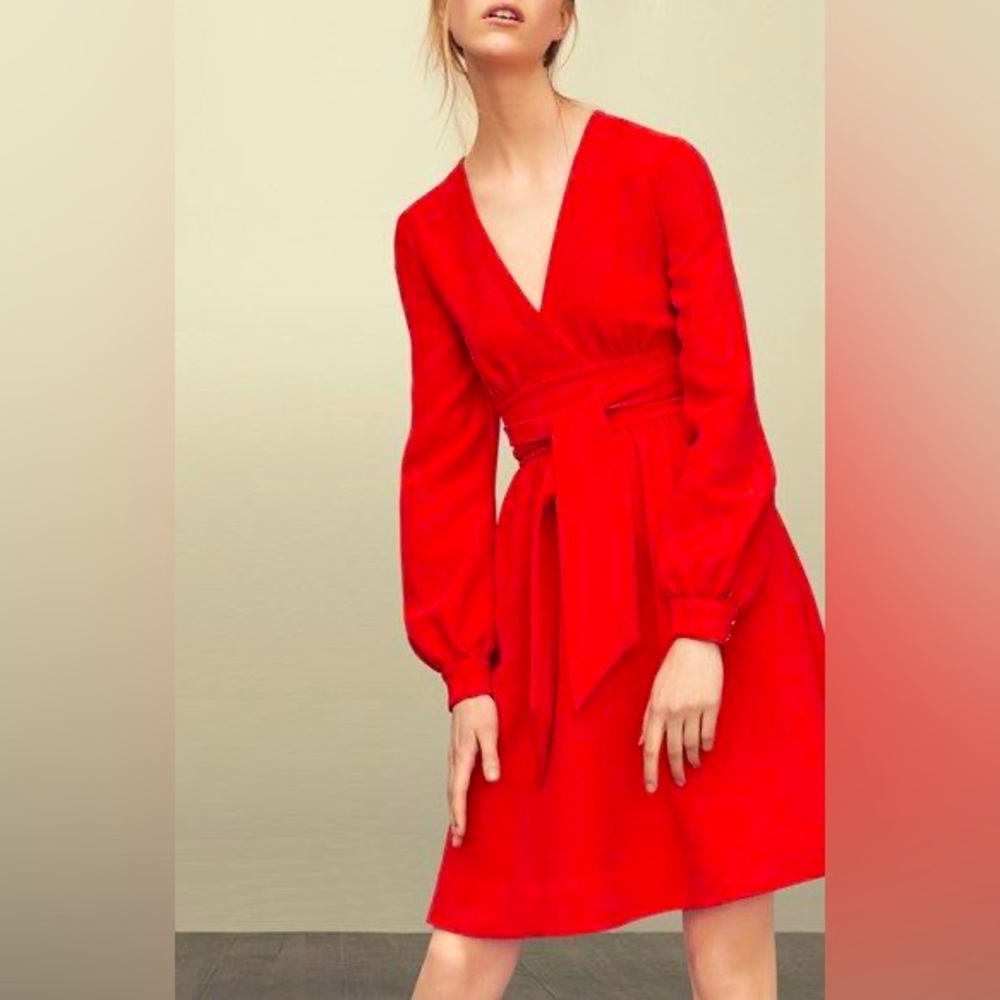 COPY - Kate Spade New York Red V-Neck Red Dress Sz 8